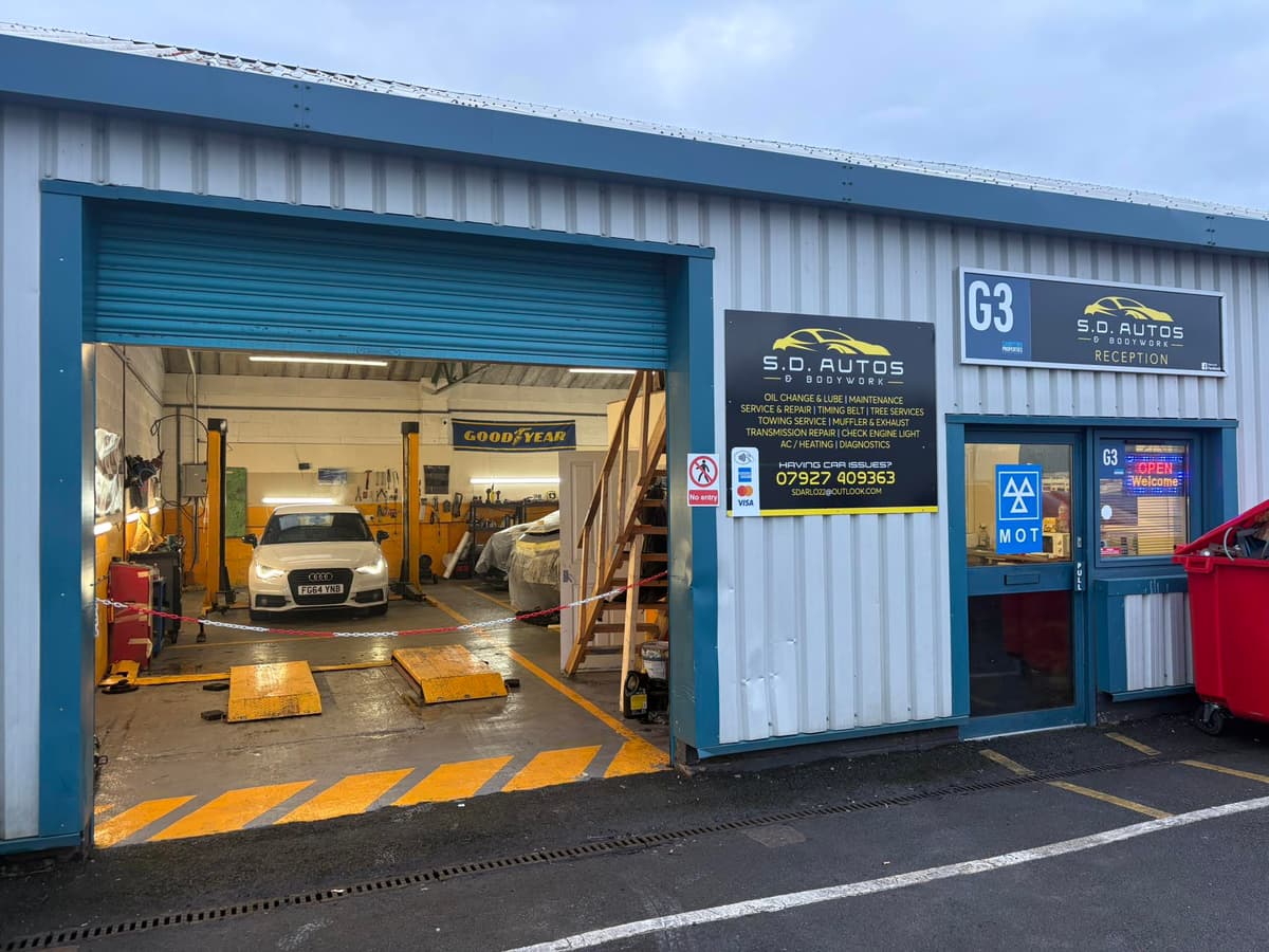 Mechanic working on a car